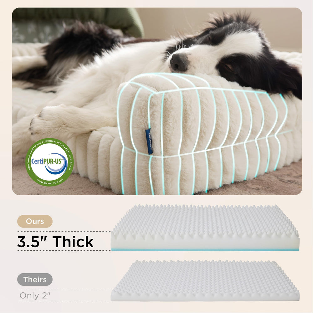 Bedsure orthopedic dog bed waterproof cover demonstrates interior protection against spills
