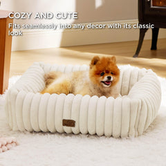 Bedsure orthopedic pet bed foam closeup demonstrates supportive cushioning for comfort