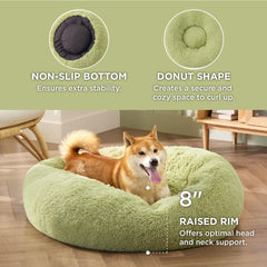 Bedsure pet bed green non-slip base keeps bed in place during naps