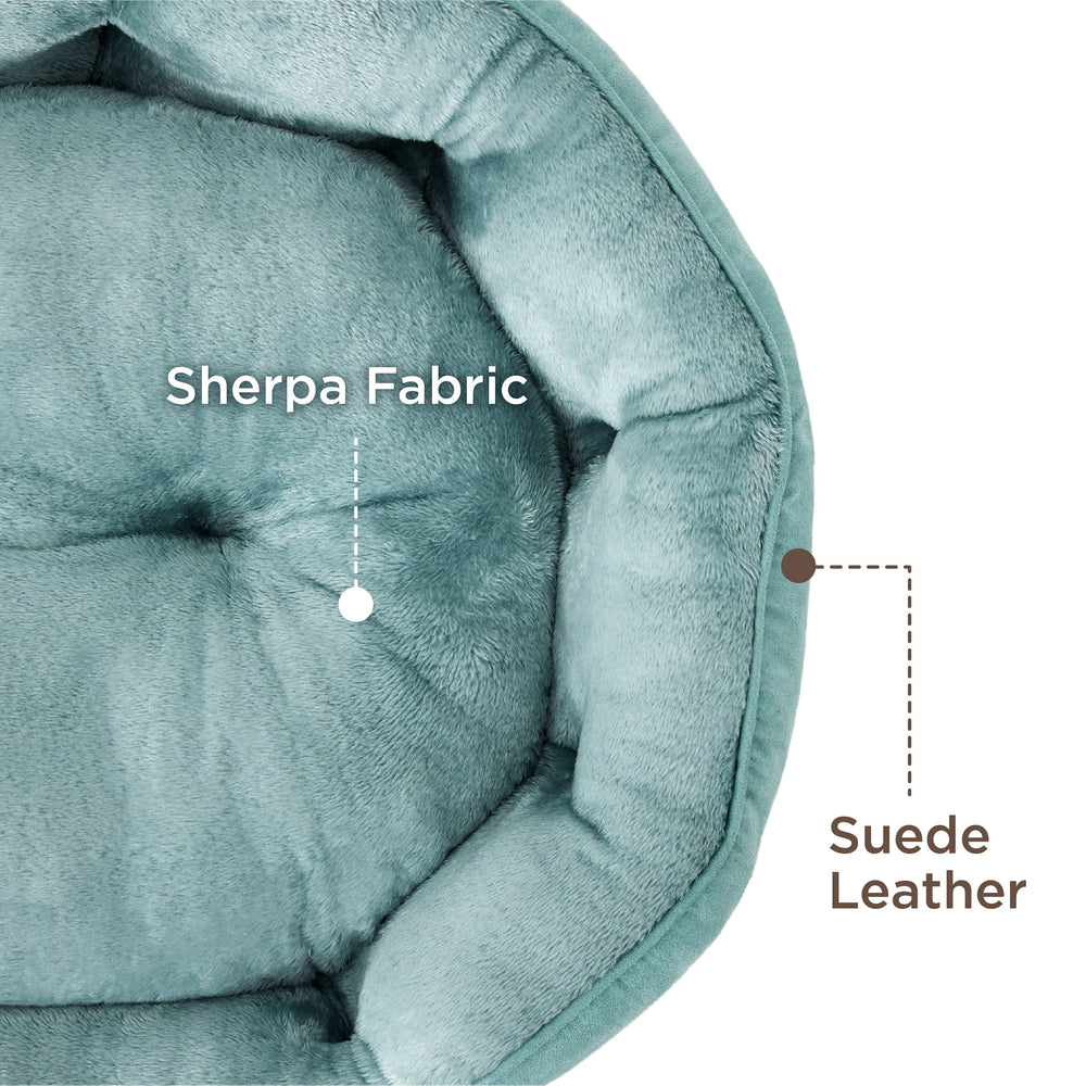 Bedsure pet bed with non-skid bottom for stable placement on floors.