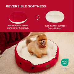 Bedsure pet bed with non-slip bottom keeps your pet safe on floors.