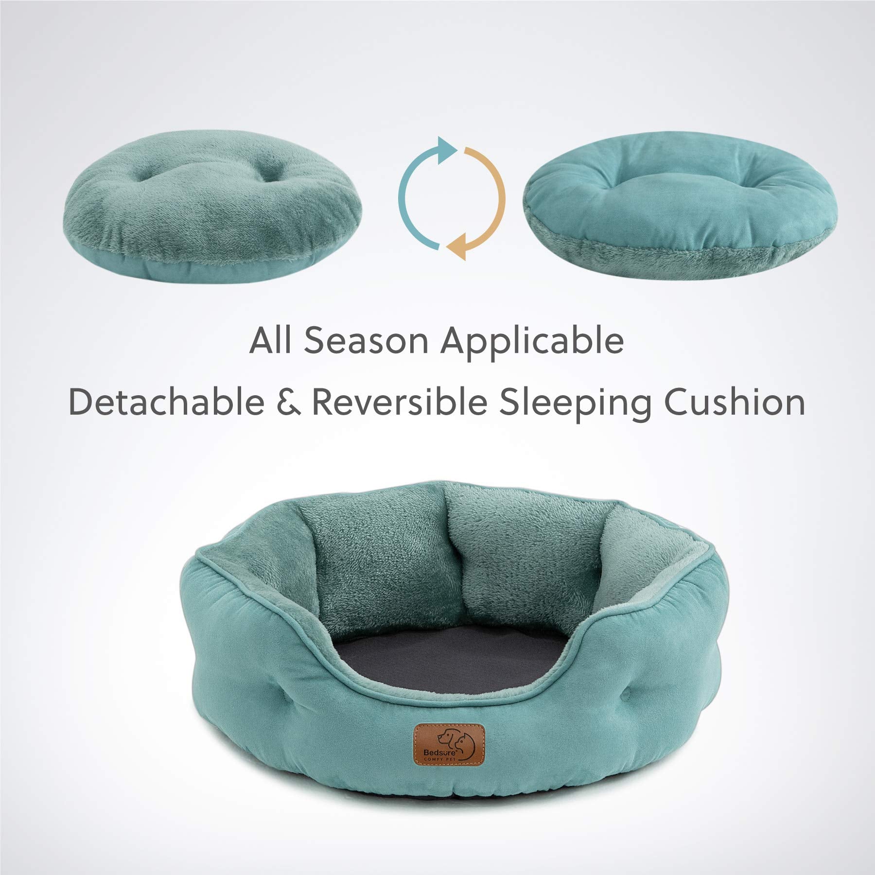Bedsure bed non-slip bottom helps prevent slips on smooth floors.