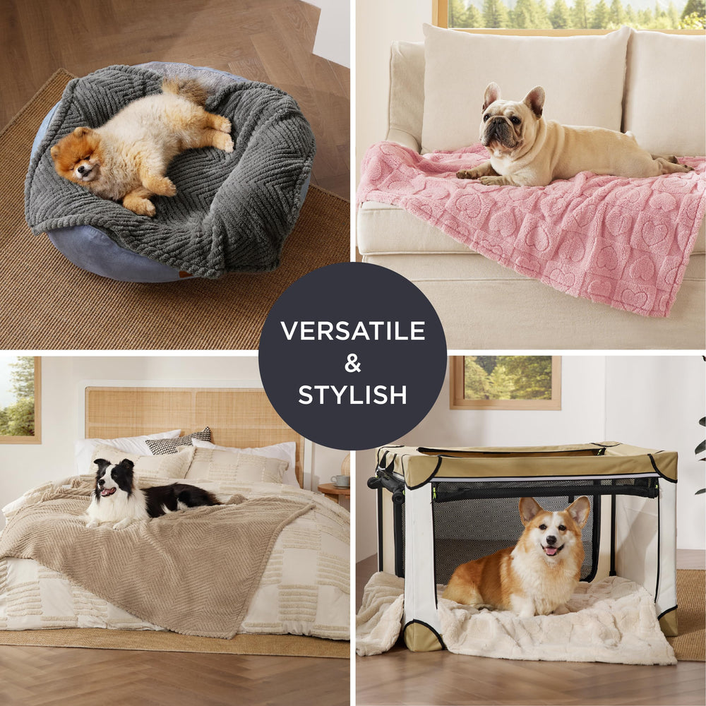 Bedsure machine-washable blanket makes quick cleanup after messy paws on furniture
