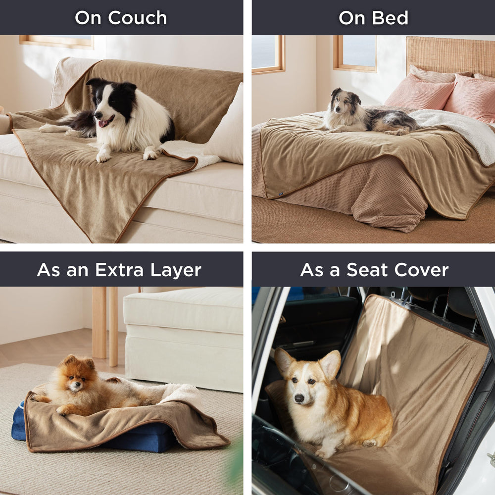 Bedsure waterproof-barrier blanket suitable for lounges and crates