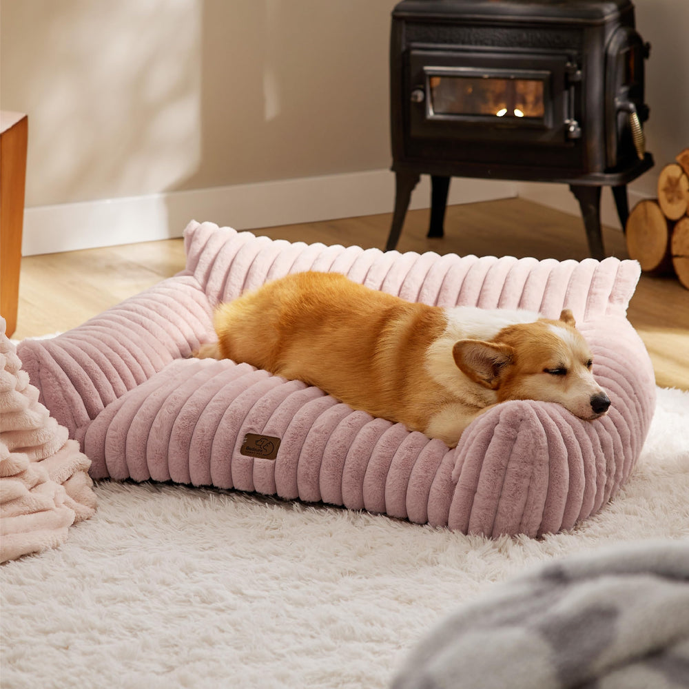 Bedsure pet couch showing easy-clean removable cover