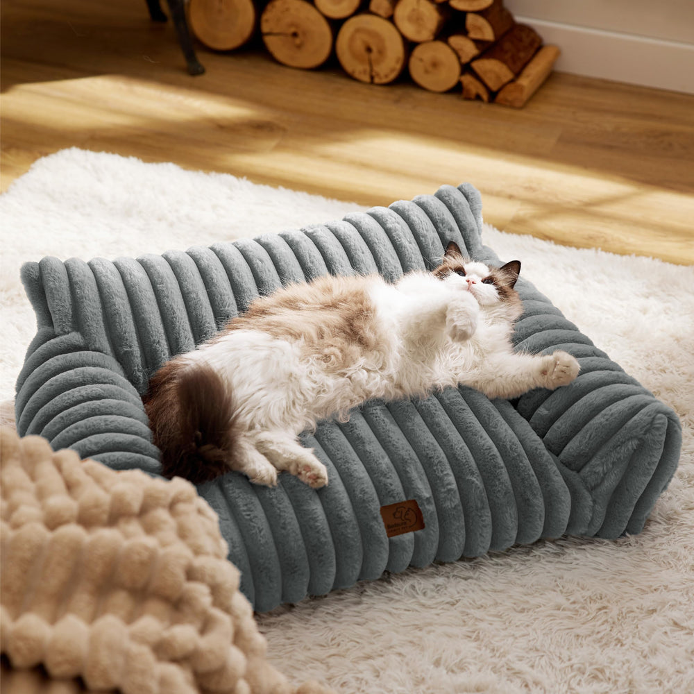 Bedsure nap-scene image captures cozy warmth for small and medium dogs.