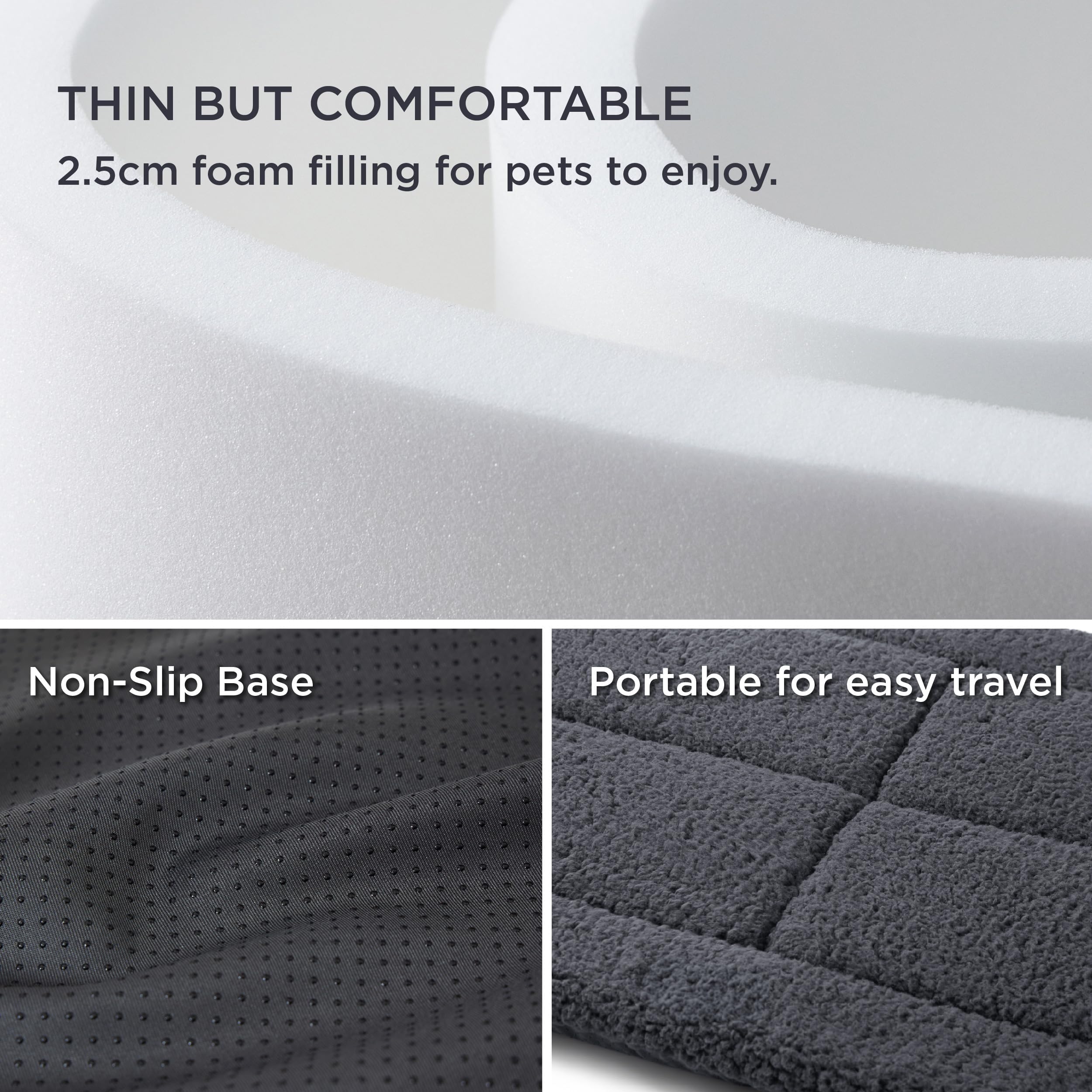 Bedsure pet mat seven sizes ensures a perfect fit for any breed or travel space.