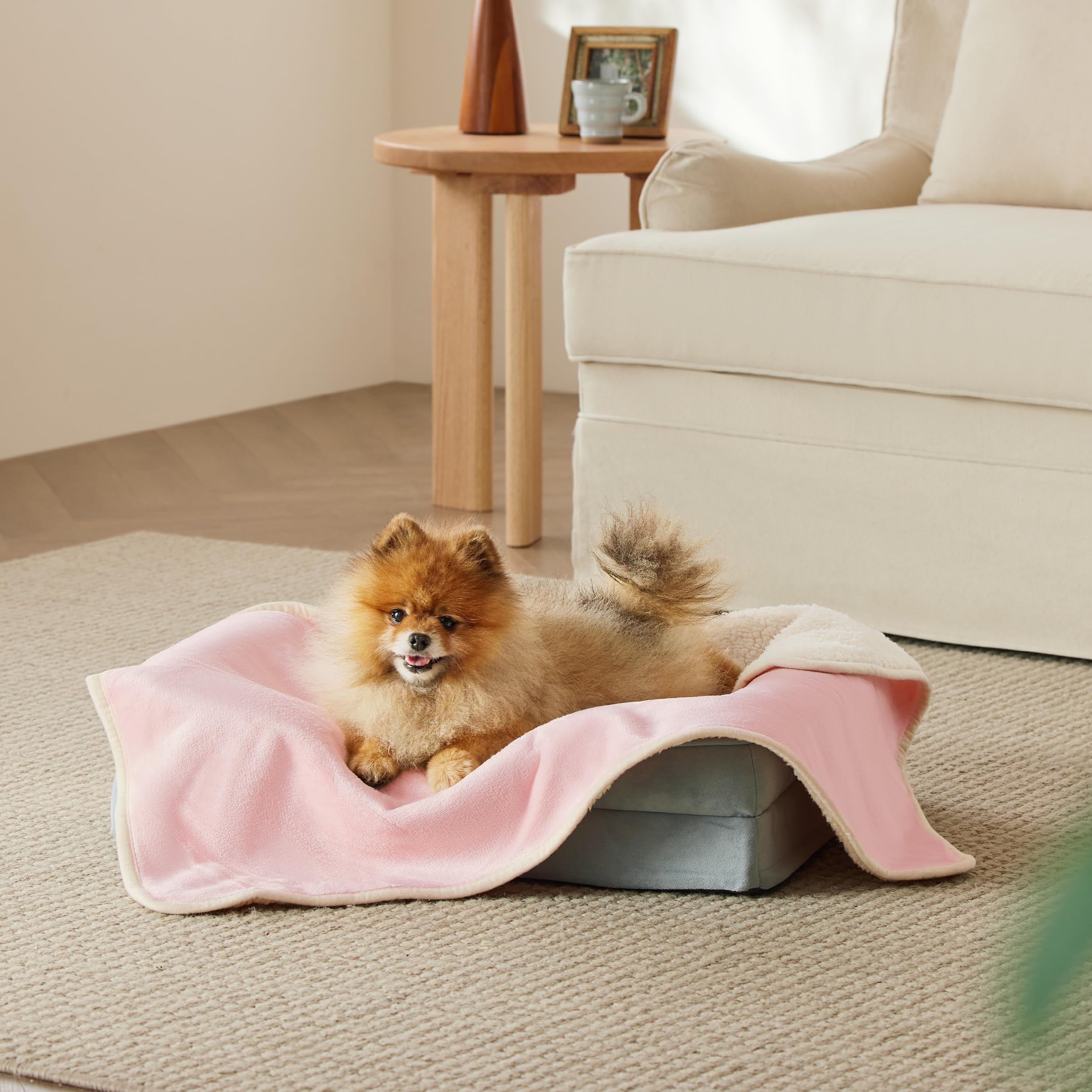 bedsure pink plush blanket angle highlights luxurious softness