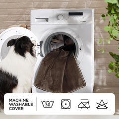 Bedsure plush flannel fleece top highlights soft, cozy surface for naps.