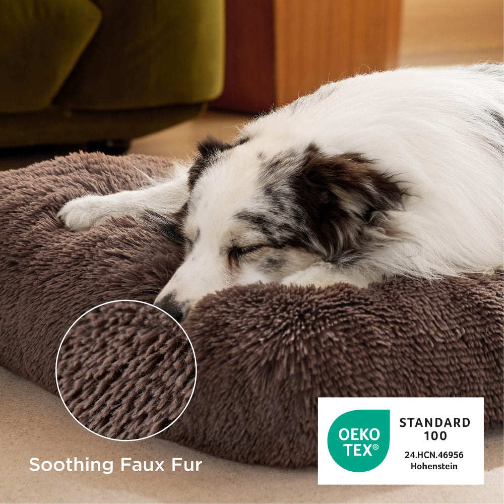 Bedsure plush soft dog bed delivers plush comfort for restful naps.