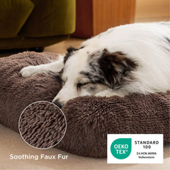 Bedsure plush soft dog bed delivers plush comfort for restful naps.