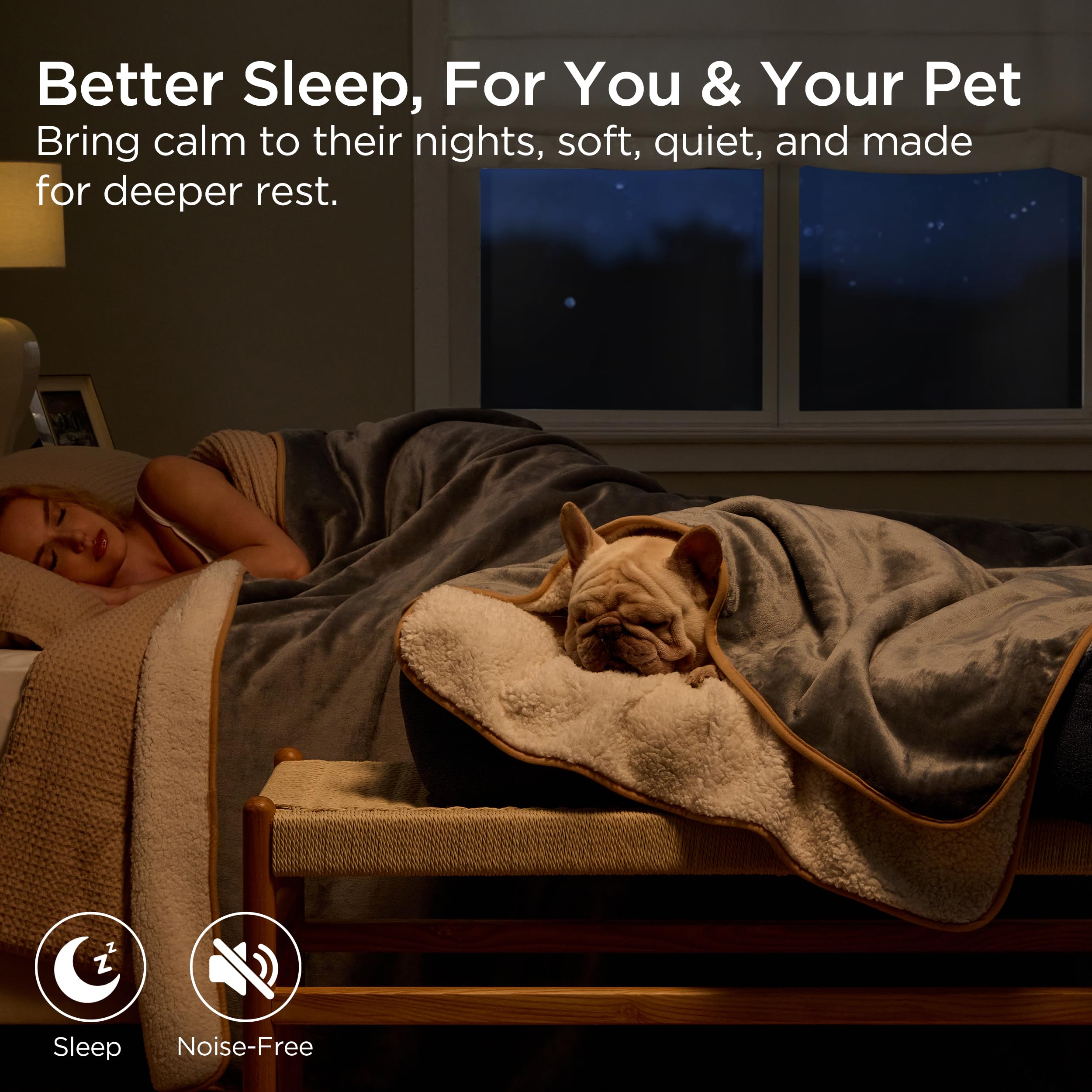 Bedsure plush blanket brings soft comfort for dogs and cats on beds or couches.