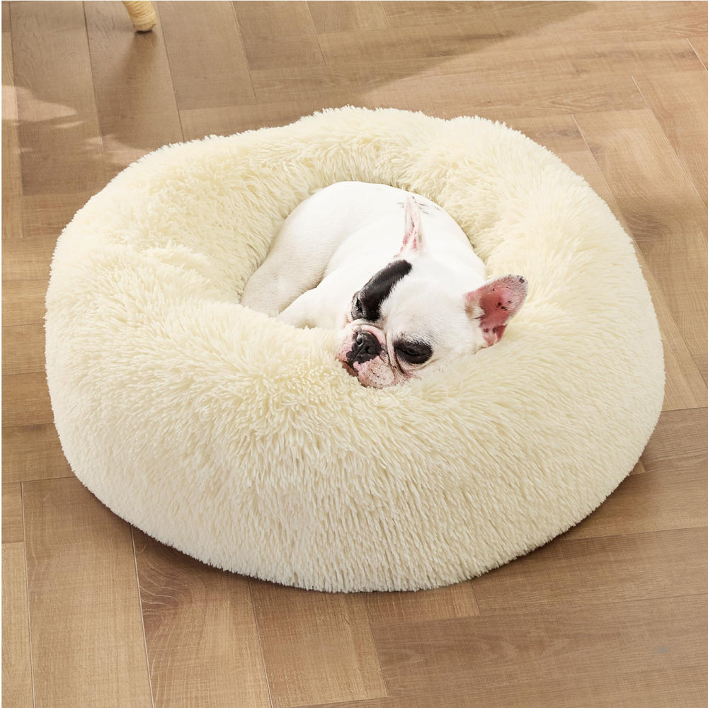 Bedsure raised-edge donut bed head and neck support for restful lounging.