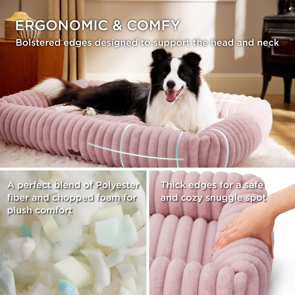 Bedsure rectangular orthopedic fleece bed — supportive sleep surface for pets.