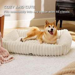 Bedsure removable cover dog bed shows easy machine-wash practicality