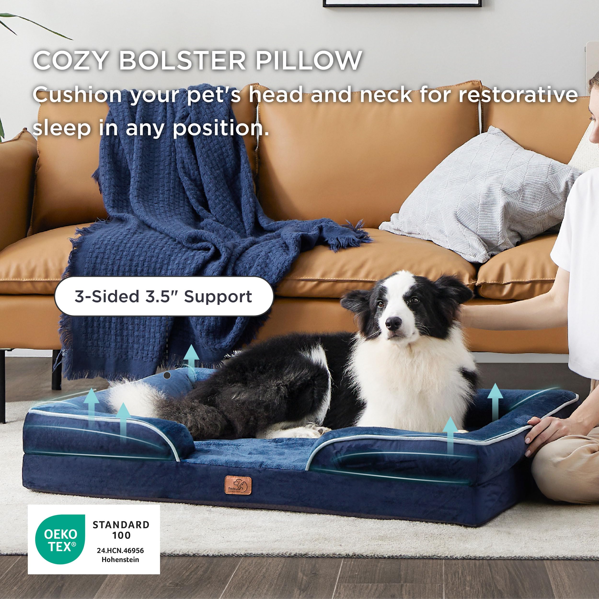 Bedsure removable cover close-up showing machine-washable cleaning convenience