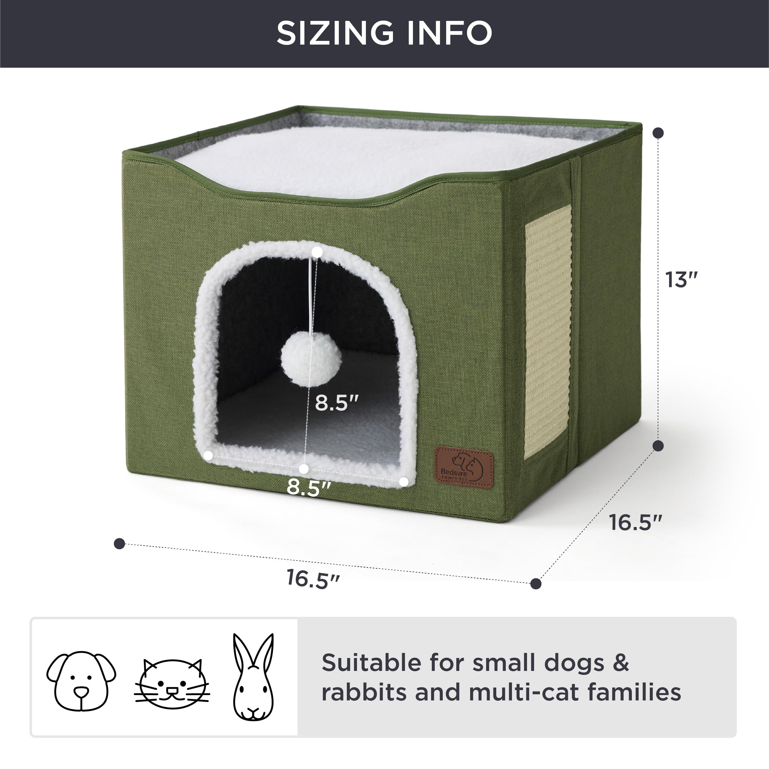 Bedsure removable cushion with machine-washable cover keeps cozy clean.