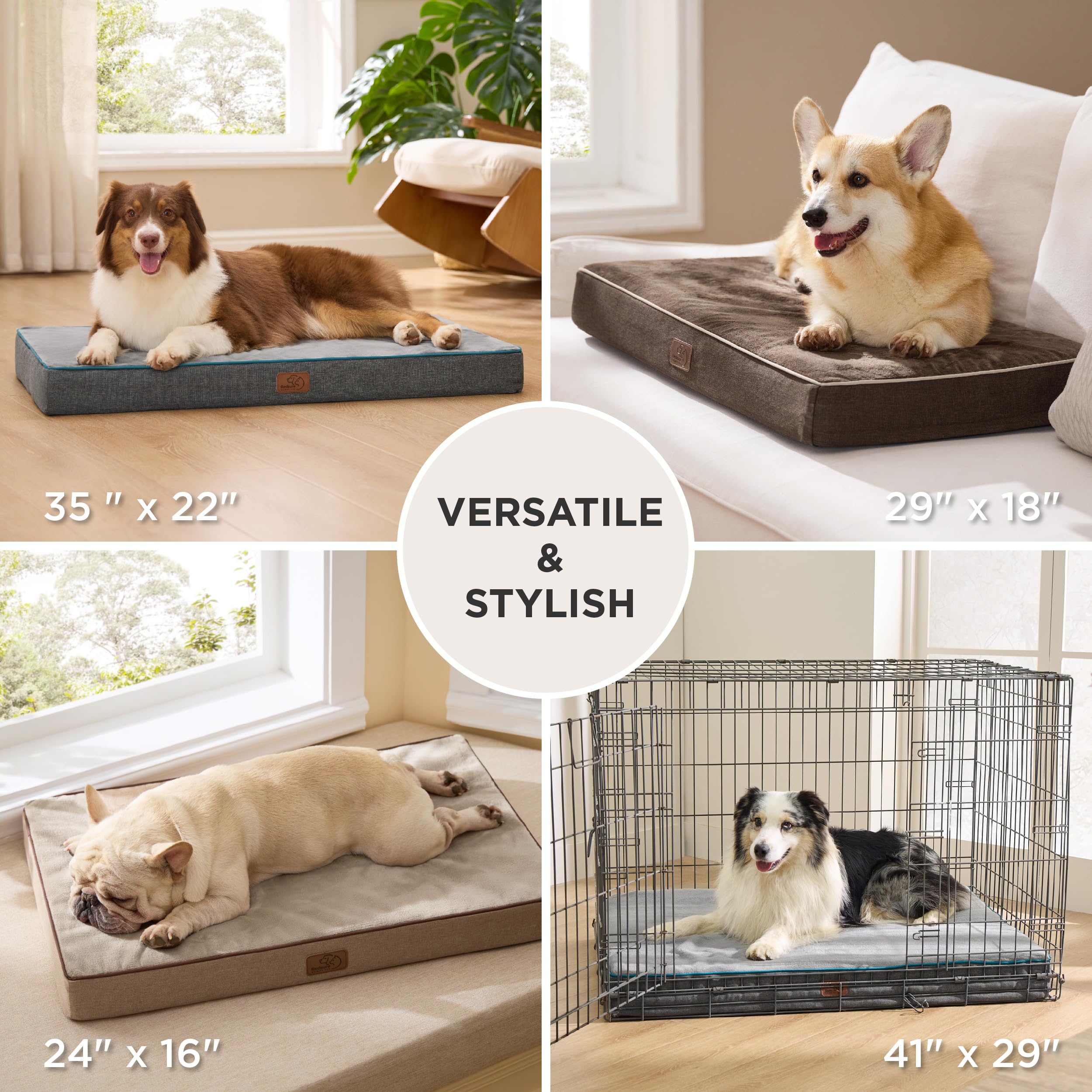 Bedsure removable-washable cover enables quick cleaning between uses.