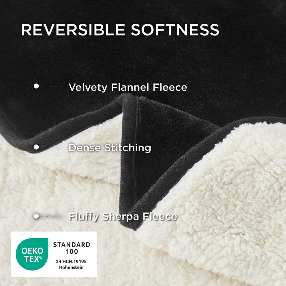 Bedsure reversible dog blanket with two textures and colors