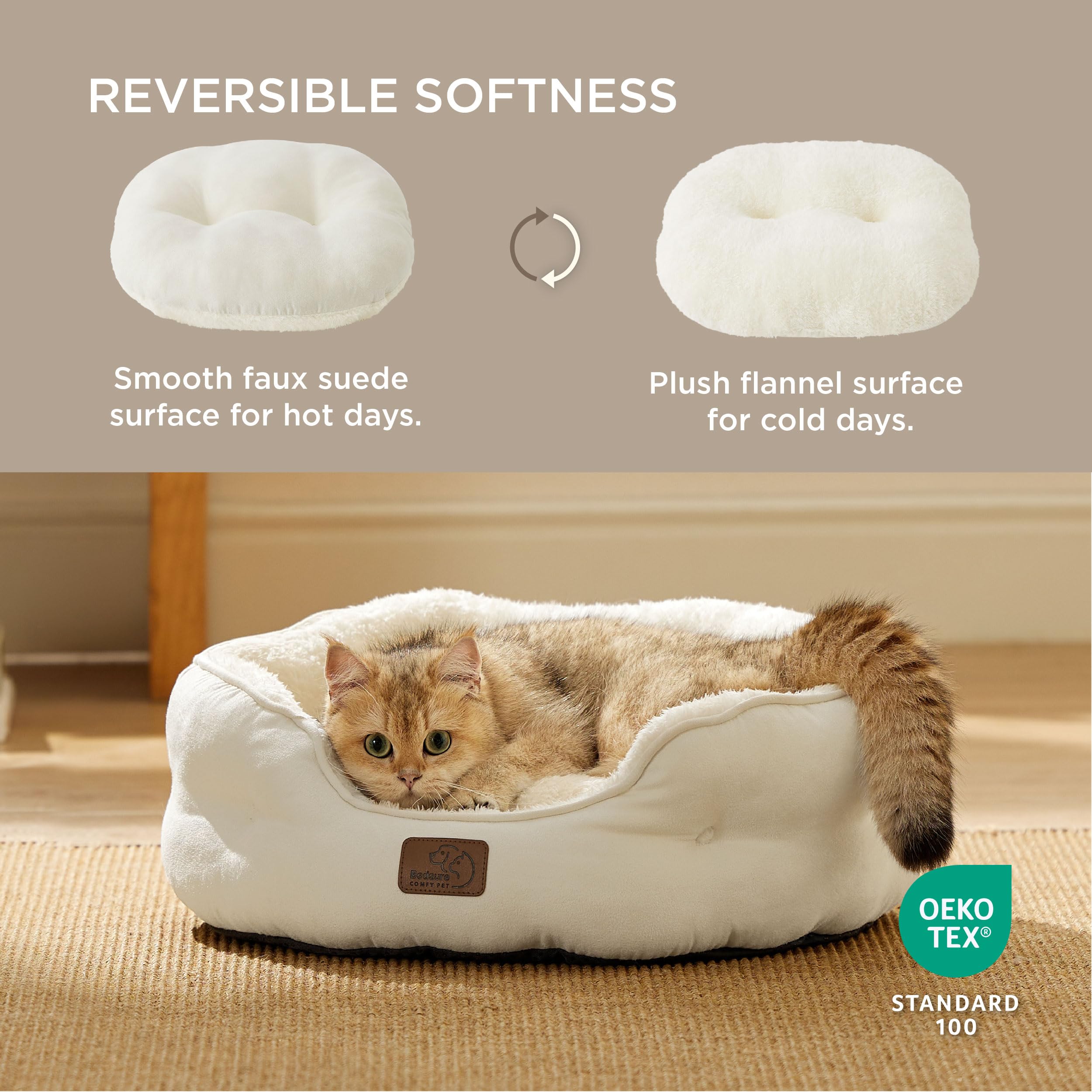 Bedsure plush sherpa cover highlights ultra soft surface for relaxed snuggling.