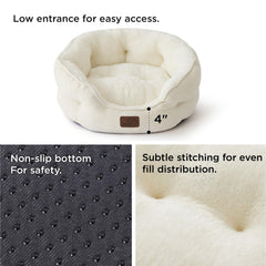 Bedsure round bed interior shows ultra soft filling supporting joints.