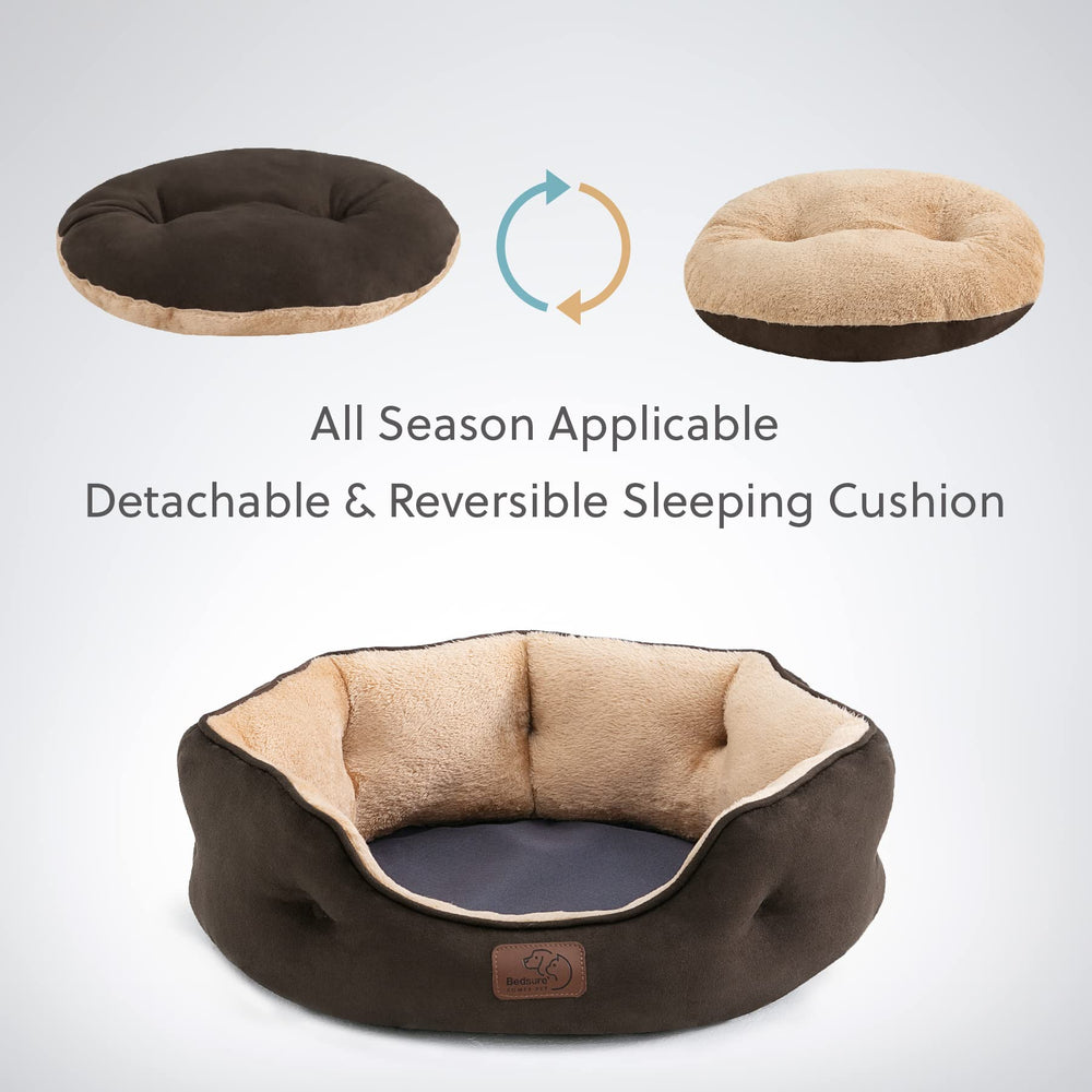 Bedsure round bolster detail highlights secure head and neck support.