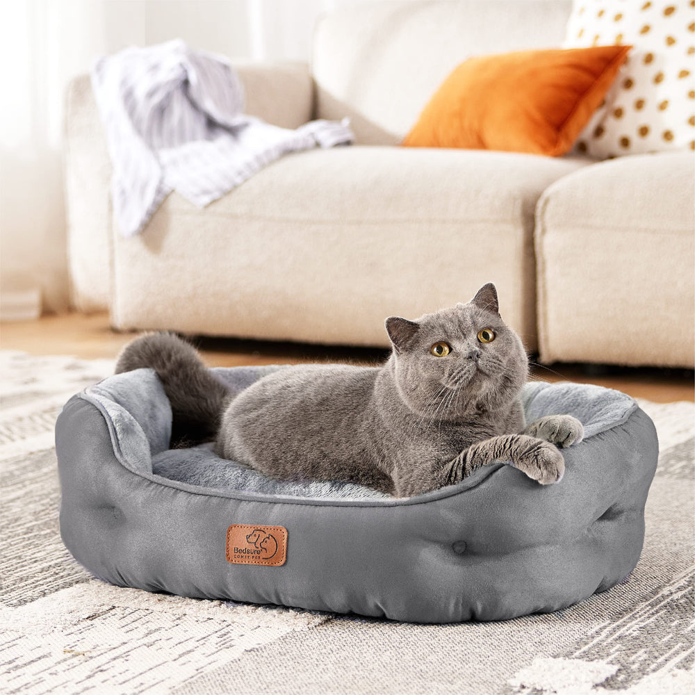 Bedsure round dog bed machine-washable emphasizes simple cold-water cleaning.