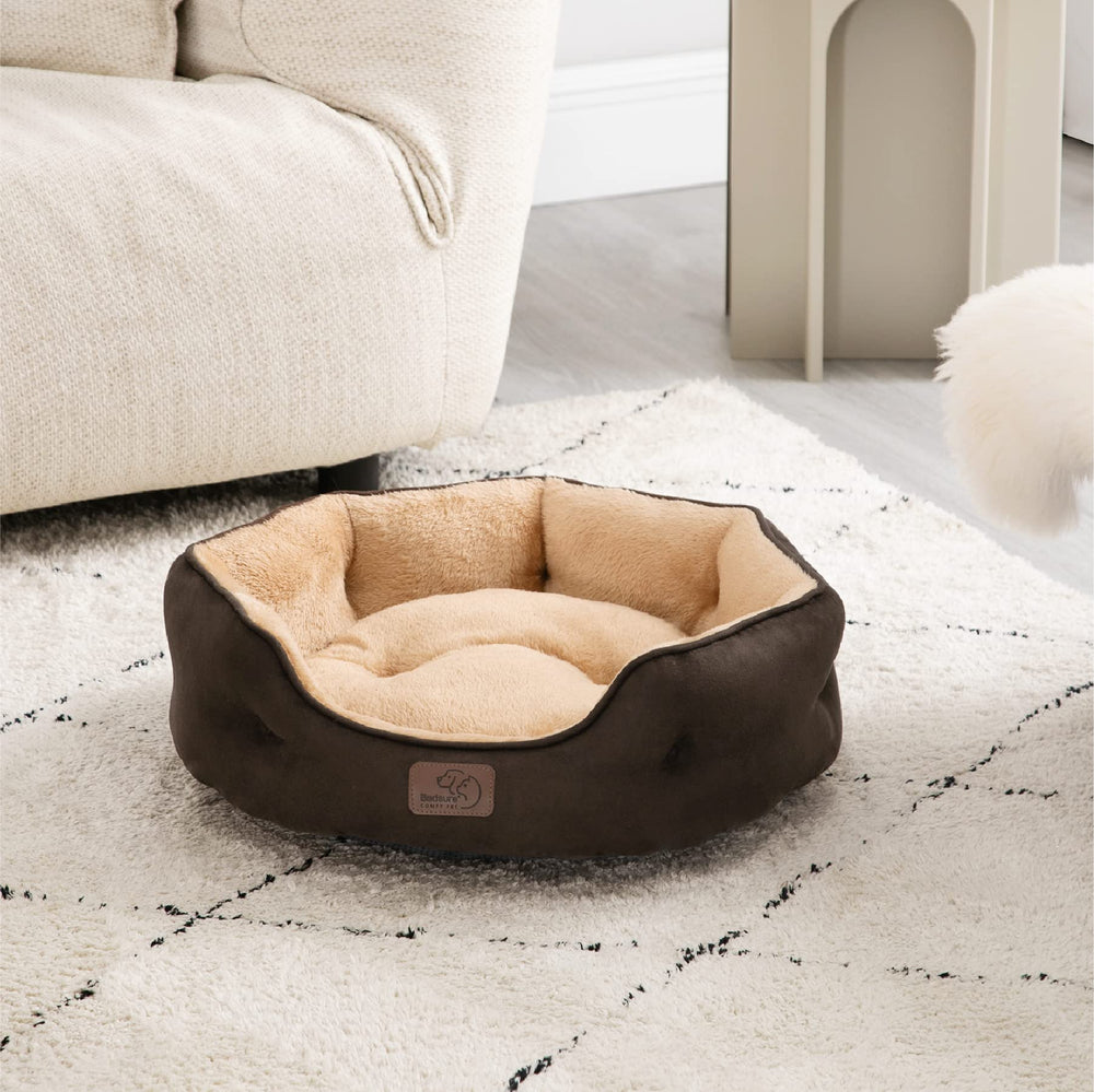 Bedsure round bed shown in cozy room setup for everyday pet comfort.