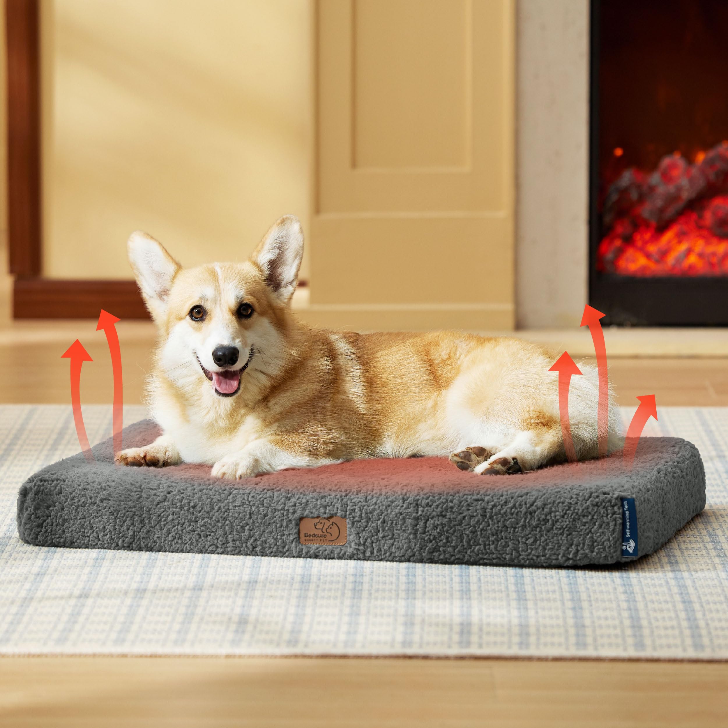Bedsure self-warming bed packaged image highlights compact, ready-to-ship pet comfort