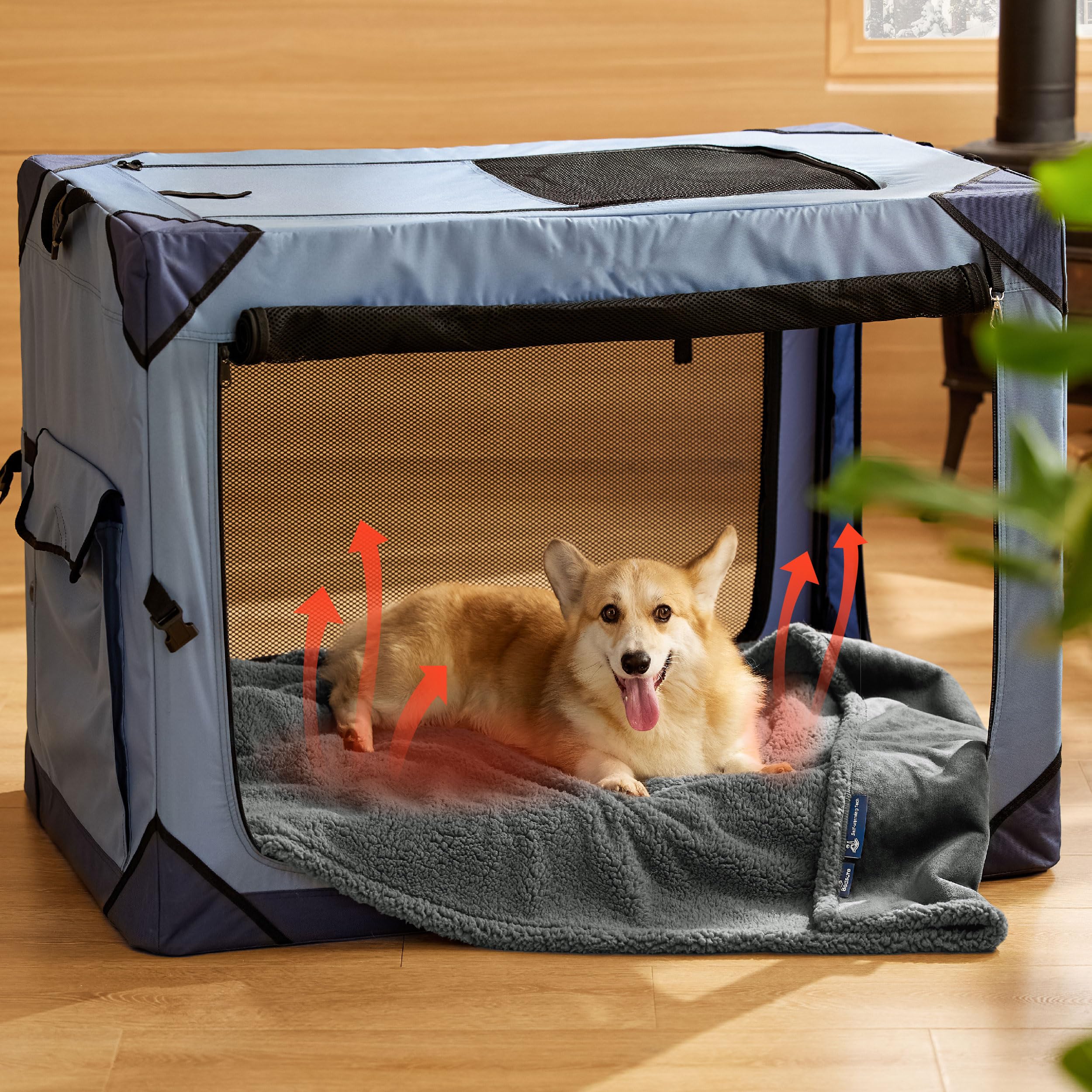 Bedsure self-warming blanket grey 40x50 suits large dogs for lounging at home