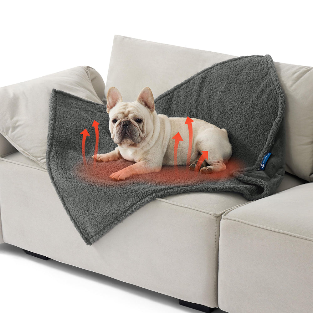 Bedsure self warming blanket waterproof-inner lining blocks spills while keeping pets warm.