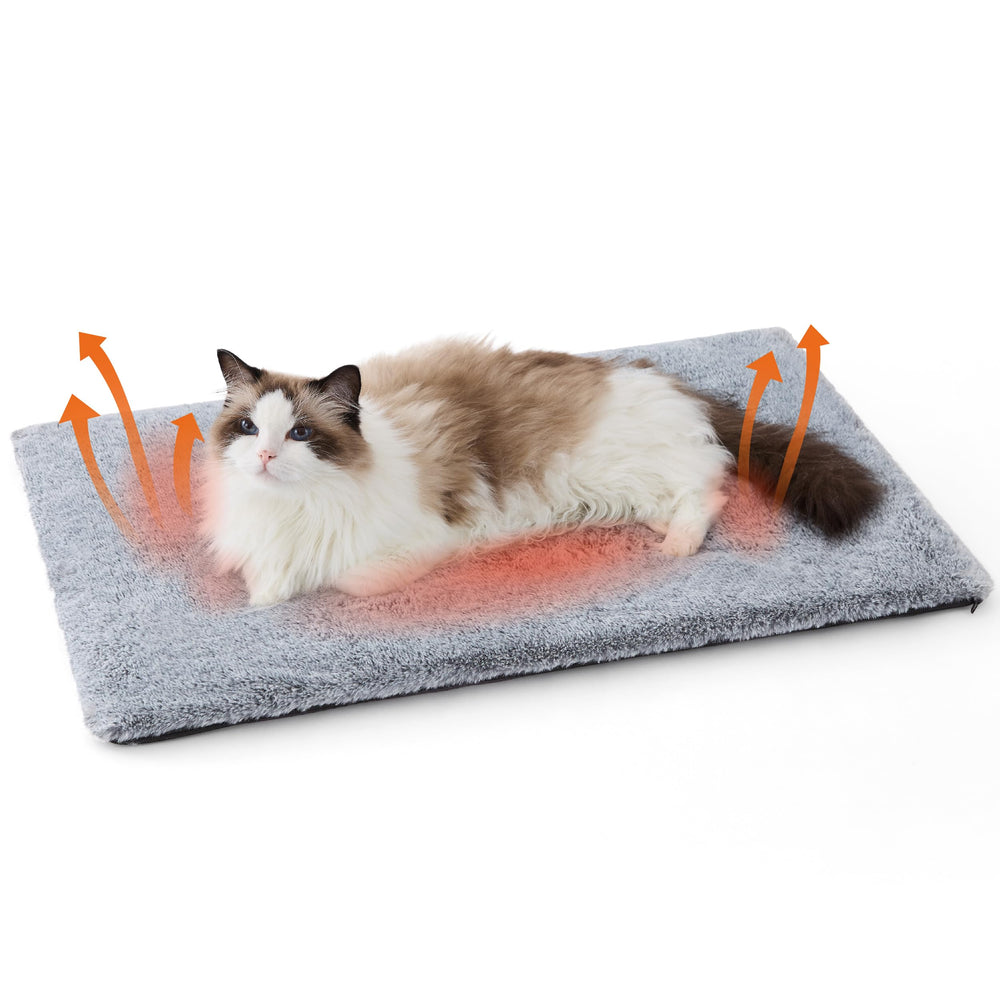 Bedsure self-warming cat bed cover offers plush warmth for cozy naps.