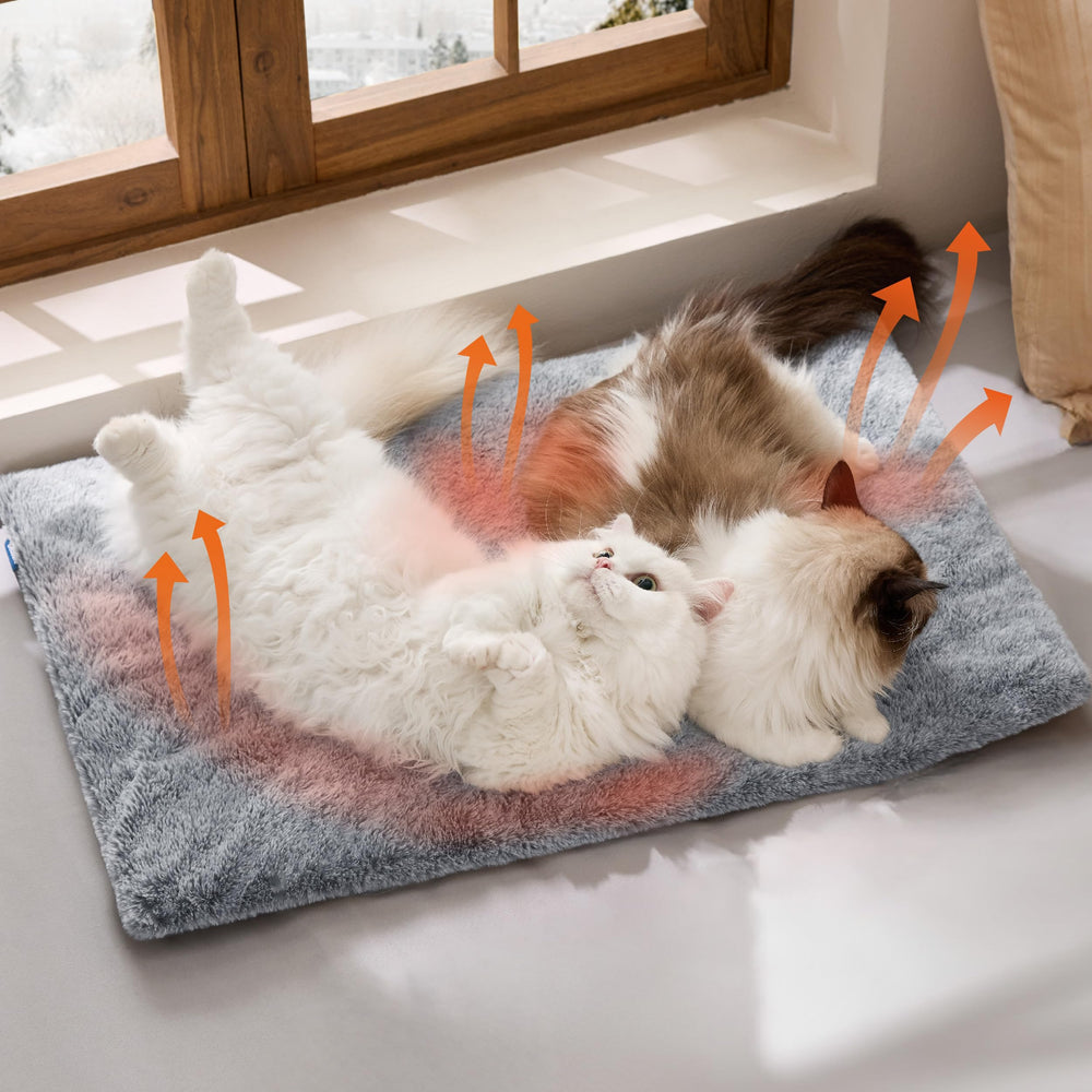 Bedsure self-warming cat bed grey-fabric complements modern interiors while soothing pets.