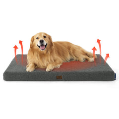 Bedsure self-warming dog bed large close-up shows cozy warmth and plush texture.