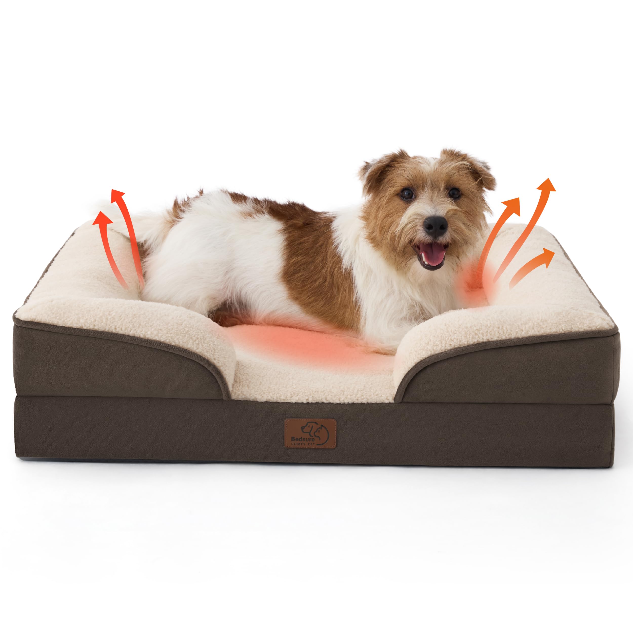 Bedsure self-warming orthopedic dog bed cover enhances warmth for cozy naps