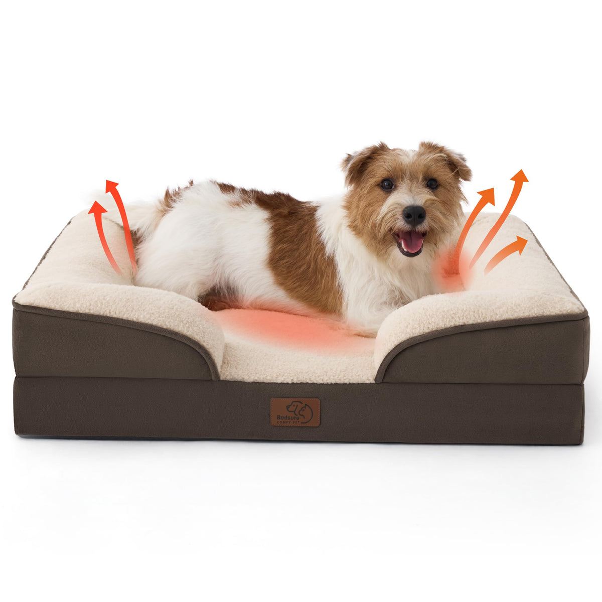 Bedsure self-warming orthopedic dog bed cover enhances warmth for cozy naps
