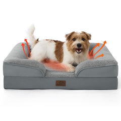 Bedsure self-warming orthopedic dog bed top view offering cozy warmth for chilly days