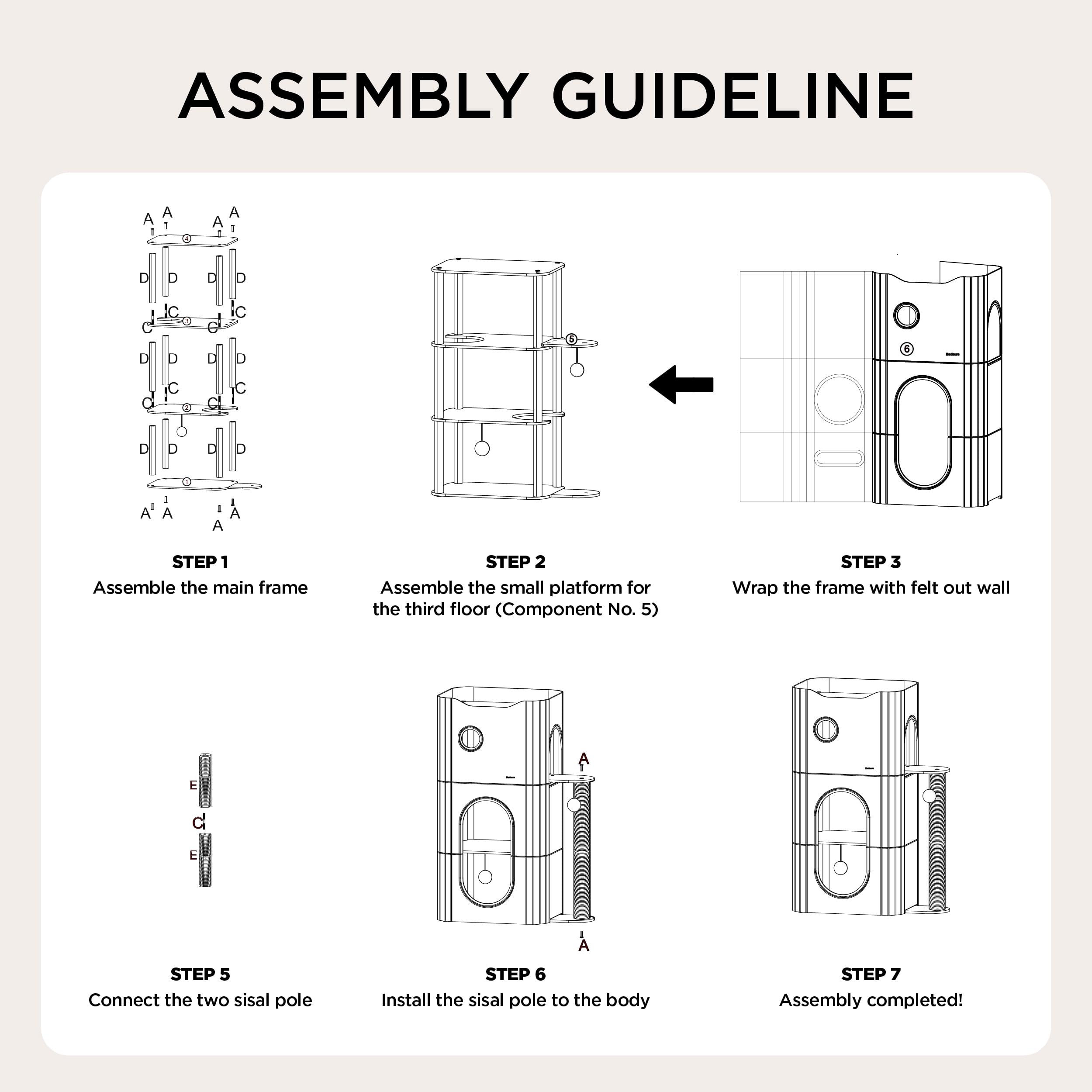 Bedsure sturdy construction corner placement for extra stability.