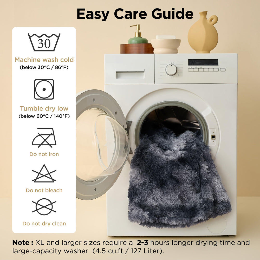 Bedsure tie-dye grey blanket double-sided fur pattern as decor.