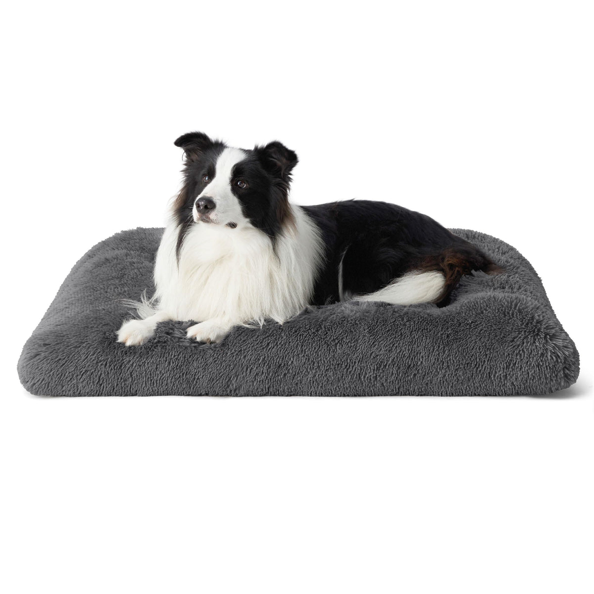 Bedsure washable large dog bed in crate provides cozy support for large breeds.