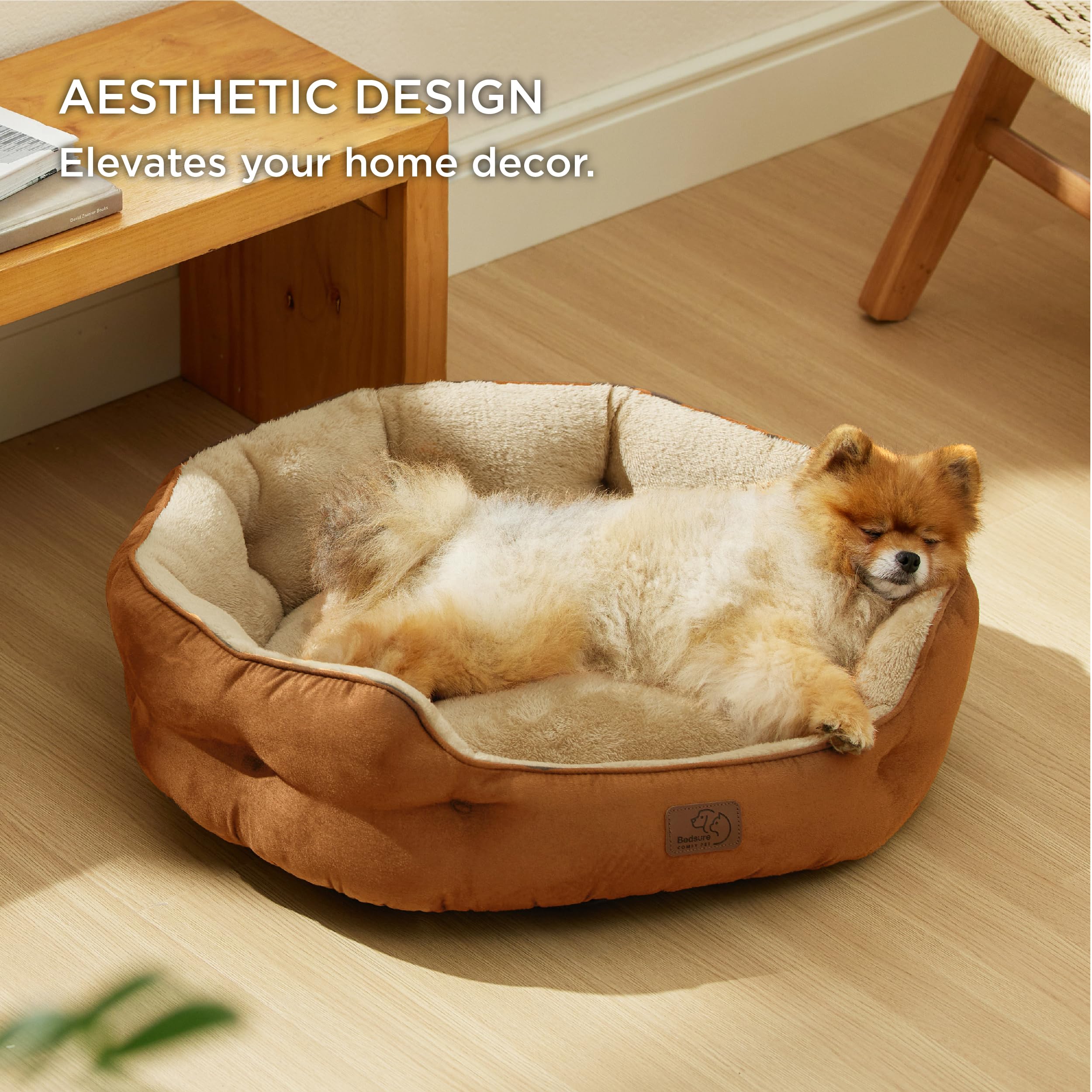 Bedsure washable pet bed machine wash cold for convenience.