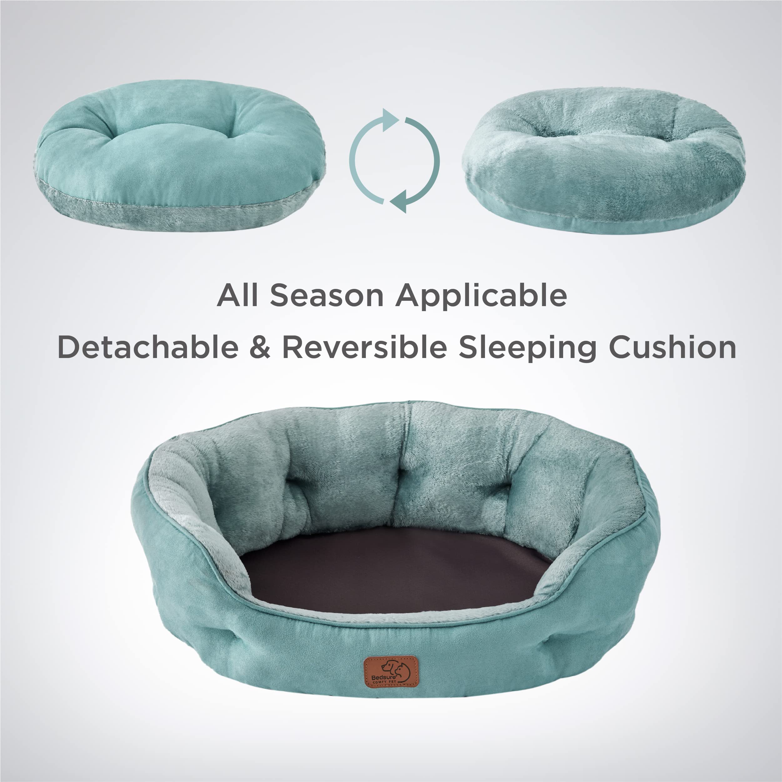 Bedsure washable pet bed featuring a removable cushion for easy cleaning.