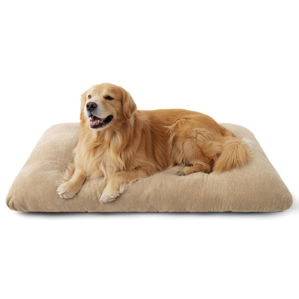 Bedsure XXL dog bed top view highlights plush surface for cozy crate naps