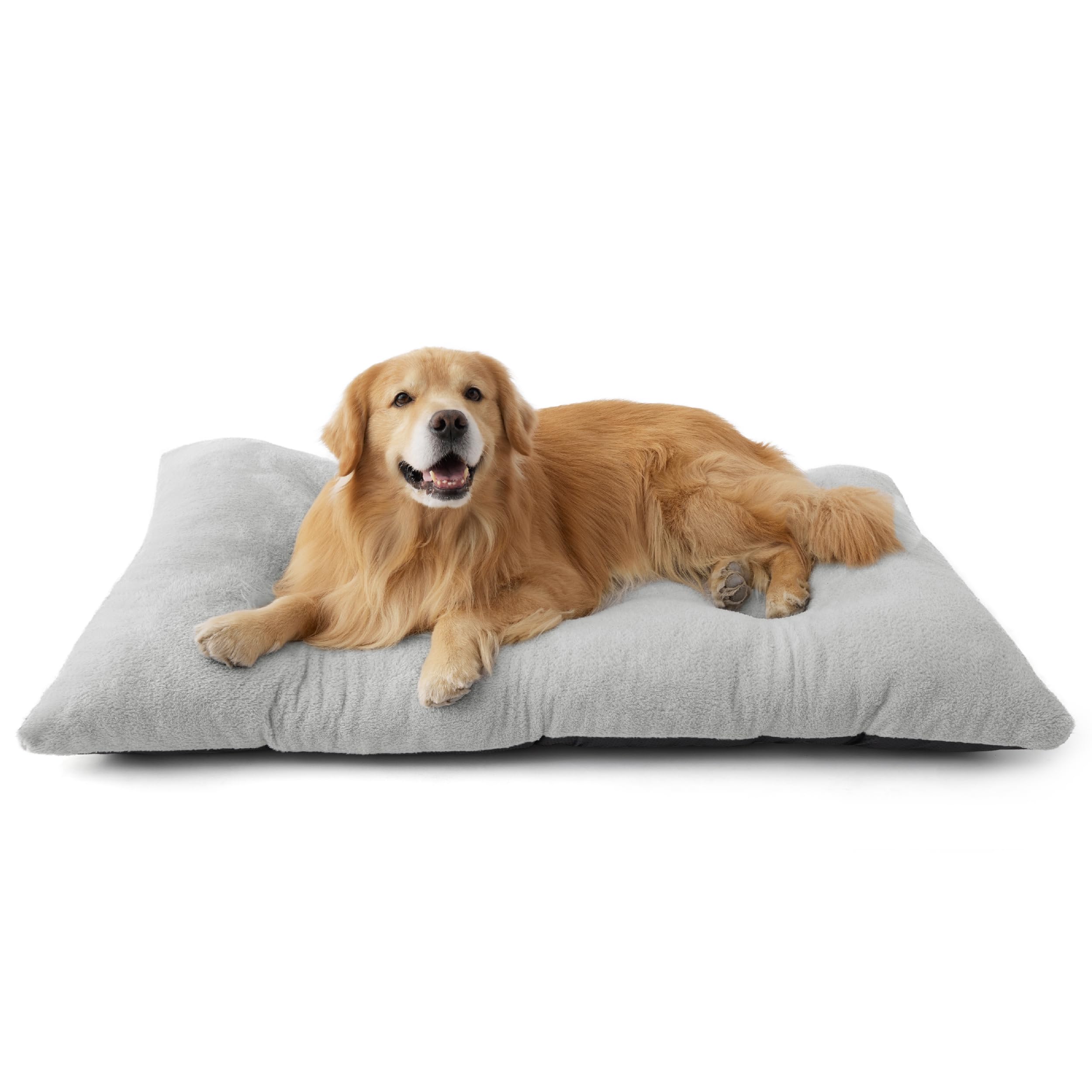 Bedsure washable XXL dog bed gray kennel pad for crate comfort and easy cleaning.