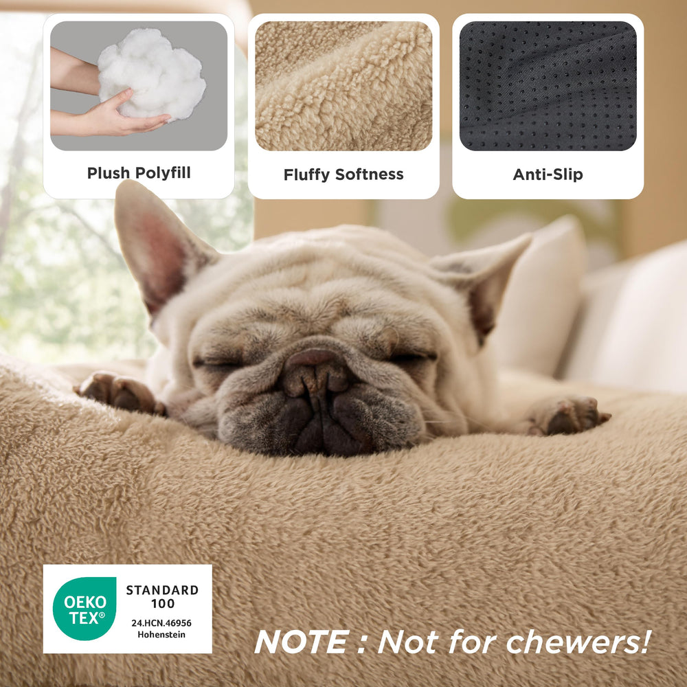 Bedsure XXL dog bed shows ultra-soft fabric for comforting naps