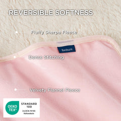 Bedsure reversible Sherpa and fleece sides provide two cozy textures.