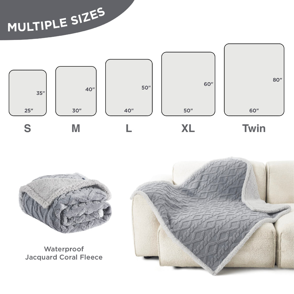 Bedsure 60x80 blanket fits large dogs and most couches.
