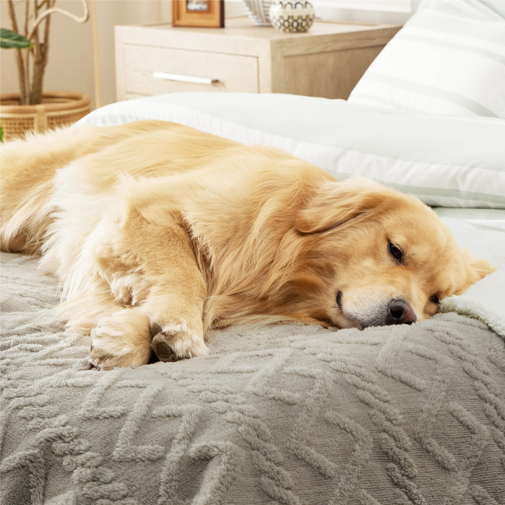 Bedsure waterproof dog blanket bed couch protection reduces pet shedding on sofas