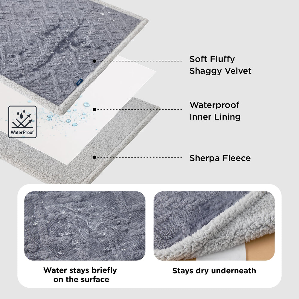 Bedsure waterproof dog blanket bed reversible design offers two textures for cozy versatility