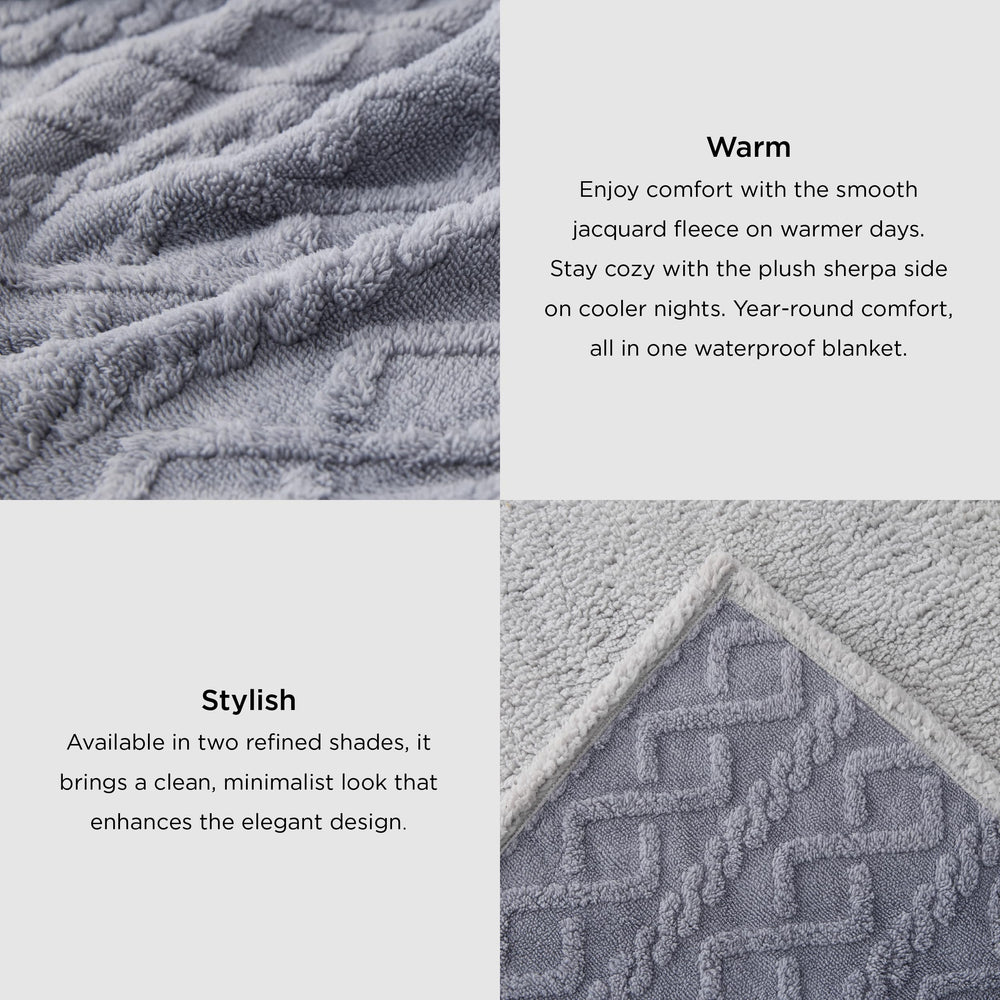 Bedsure waterproof dog blanket bed sherpa side provides warm, plush comfort for pets